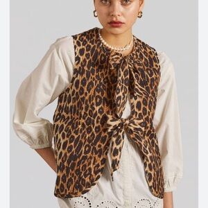 Damson Madder Tilly Gilet in leopard UK size 10/ US size 6